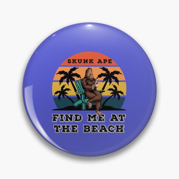 Item preview, Find Me At The Beach Skunk Ape Relaxing in a Chair Blue designed and sold by KeysTreasures.