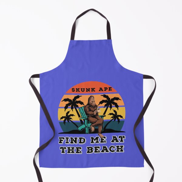 Item preview, Find Me At The Beach Skunk Ape Relaxing in a Chair Blue designed and sold by KeysTreasures.