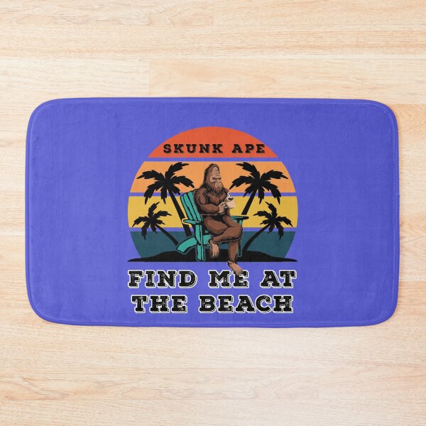 Item preview, Find Me At The Beach Skunk Ape Relaxing in a Chair Blue designed and sold by KeysTreasures.