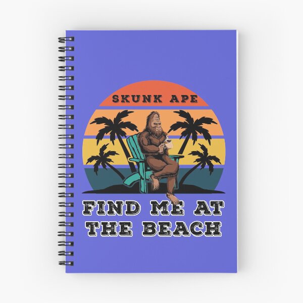 Item preview, Find Me At The Beach Skunk Ape Relaxing in a Chair Blue designed and sold by KeysTreasures.