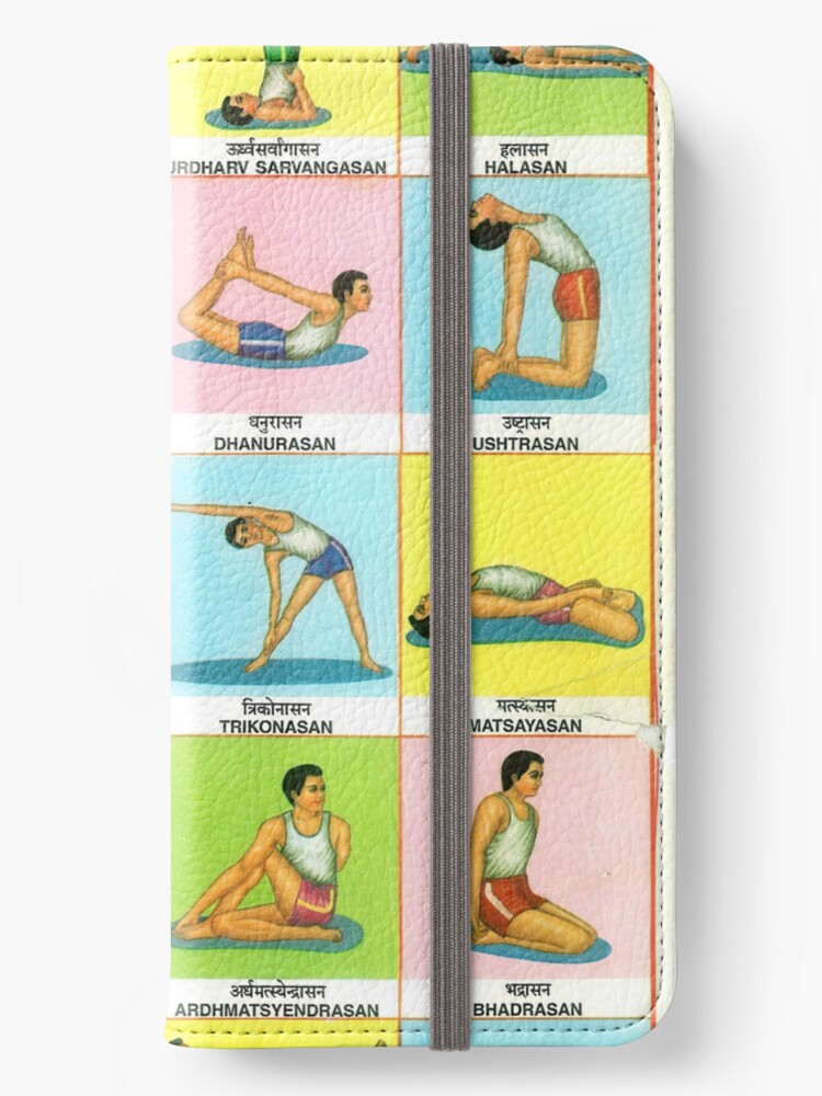 Vintage Illustrated Chart From India - YOGASAN/YOGA POSTURES/YOGA