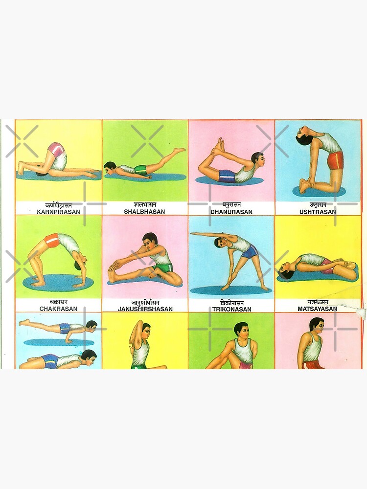 YOGA LIFESTYLE 84 Asanas Positions Professional Fitness 23x33 Wall Chart  POSTER | eBay