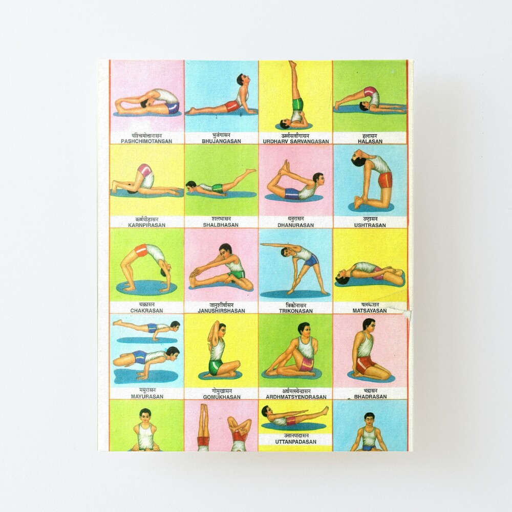 Buy Yoga Poses Chakra Chart 7 Chakras Canvas Print Yoga Art Wall Hanging  Spiritual Decor Yoga Gifts 16x24inch Unframed Online at desertcartINDIA