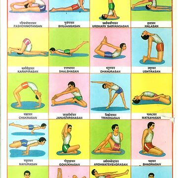 Buy Yoga Poster Yoga Chart Yoga Poses and Their Names Print Wall Art Decor  Online in India - Etsy