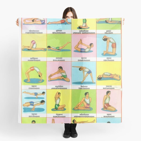 8 yoga poses or asana for infographic Royalty Free Vector