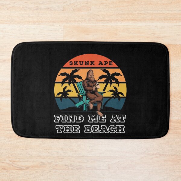Item preview, Find Me At The Beach Skunk Ape Relaxing in a Chair Black designed and sold by KeysTreasures.