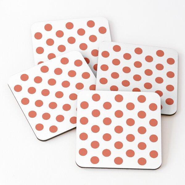 Item preview, Medium TENNIS COURT CLAY and WHITE POLKA DOTS   designed and sold by RachelMacht.