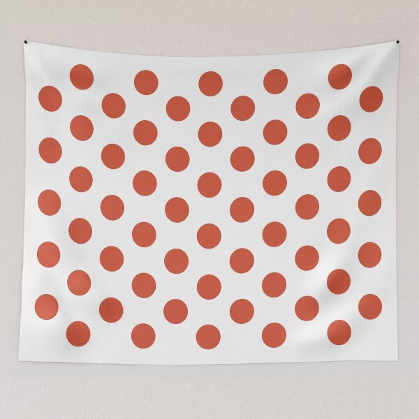 Item preview, Medium TENNIS COURT CLAY and WHITE POLKA DOTS   designed and sold by RachelMacht.