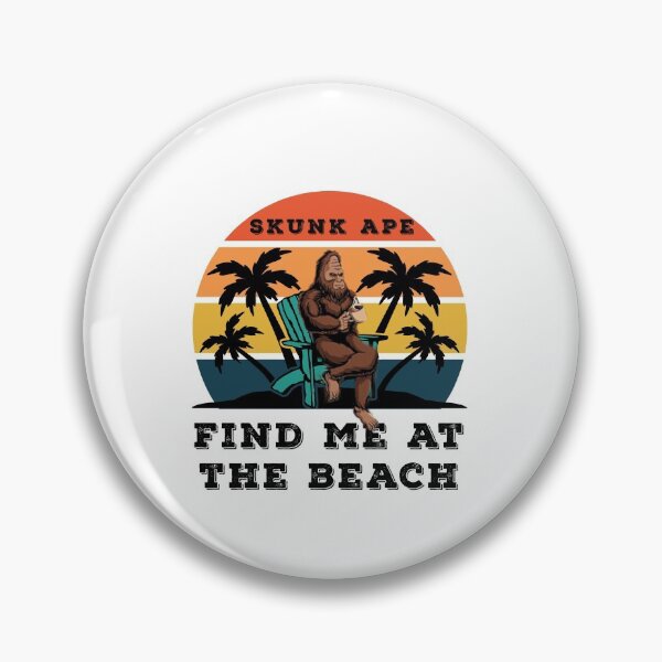 Item preview, Find Me At The Beach Skunk Ape Relaxing in a Chair White designed and sold by KeysTreasures.