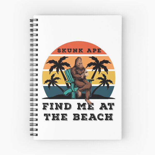 Item preview, Find Me At The Beach Skunk Ape Relaxing in a Chair White designed and sold by KeysTreasures.