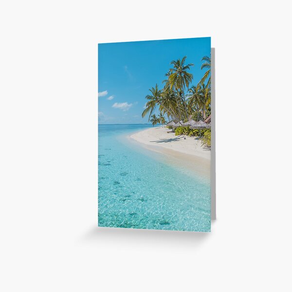 Item preview, Tropical Maldives Palm Tree Beach Paradise designed and sold by newburyboutique.