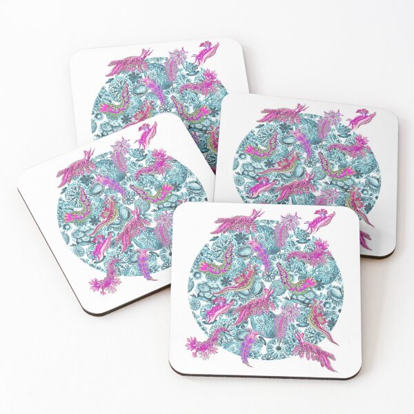 Artikelvorschau, Ernst Haeckel Pink Hued Nudibranch über Cerulean Sea Squirts entworfen und verkauft von aimeewilson.