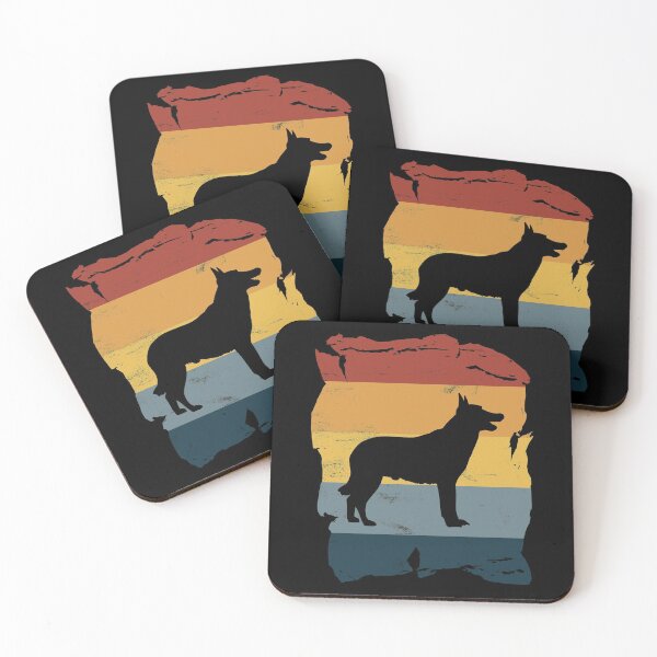 Item preview, Belgian Malinois Distressed Vintage Retro Silhouette designed and sold by DoggyStyles.