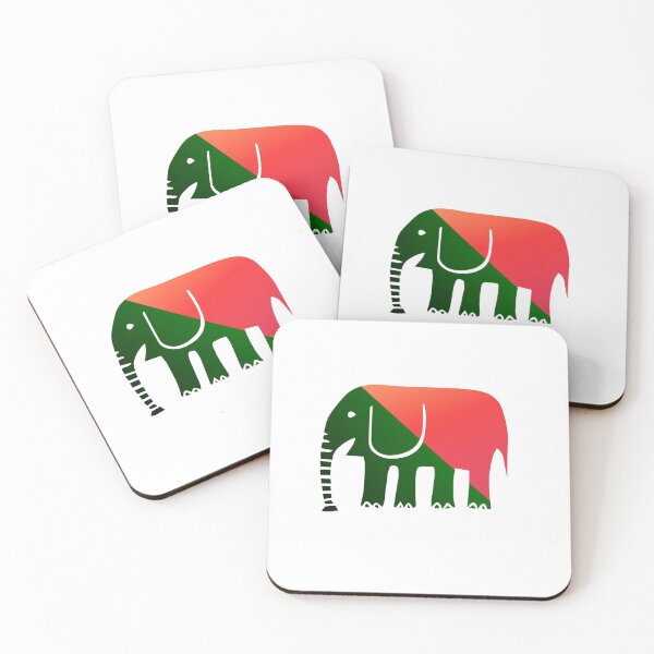 Item preview, Washu Green And Red Elephant designed and sold by yurahbom.