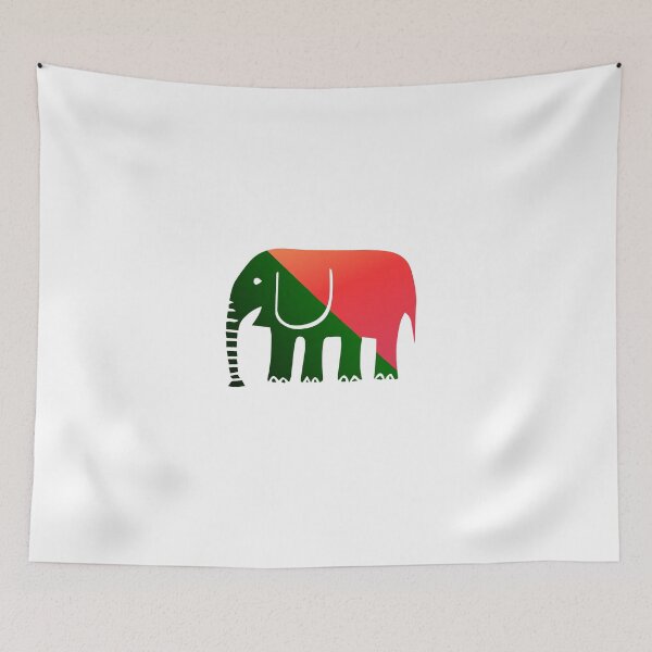Item preview, Washu Green And Red Elephant designed and sold by yurahbom.