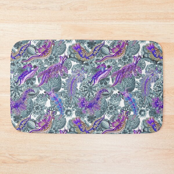 Item preview, Ernst Haeckel Purple Nudibranch over Cerulean Sea Squirts designed and sold by aimeewilson.