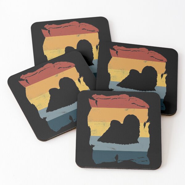 Item preview, Maltese Distressed Vintage Retro Silhouette designed and sold by DoggyStyles.
