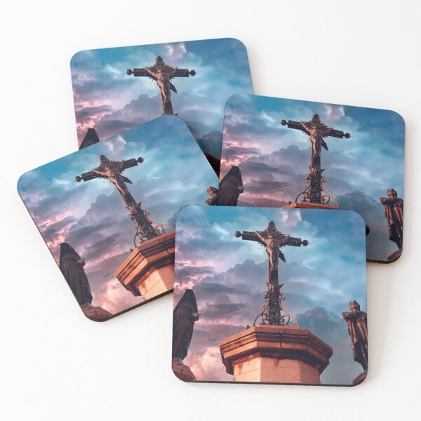 Item preview, Christ statue with stormy sky  designed and sold by Ann Biddlecombe.