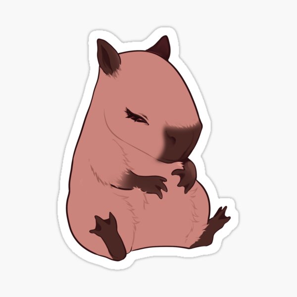 Sleeping Capybara Sticker