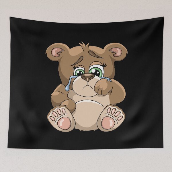 Item preview, Sad teddy bear cute illustration designed and sold by ARTemyzz.