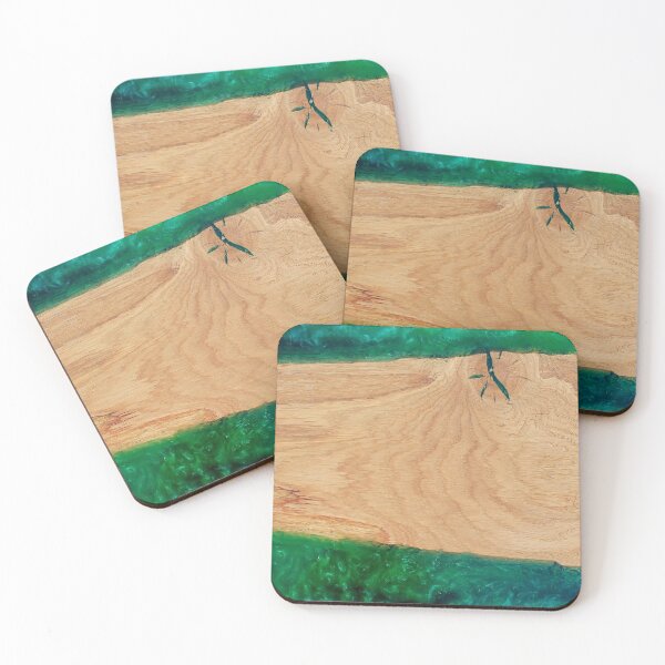 Item preview, Epoxy Resin River Table Design - Green-Blue Oak designed and sold by chestpieceMerch.