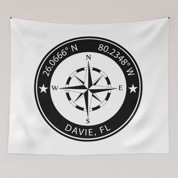 Item preview, Davie, Florida Geographical Coordinates designed and sold by TeeOhGraphics.