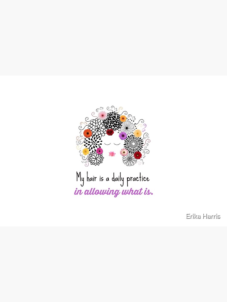 Thumbnail 6 of 6, Bath Mat, My hair is a DAILY PRACTICE in ALLOWING WHAT IS. designed and sold by SativaYoga.