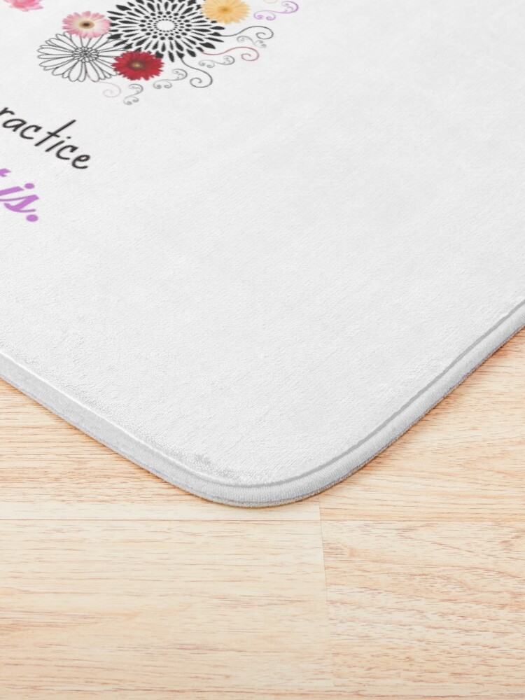 Thumbnail 3 of 6, Bath Mat, My hair is a DAILY PRACTICE in ALLOWING WHAT IS. designed and sold by SativaYoga.