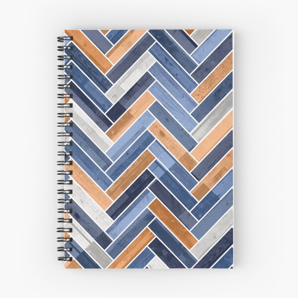 Item preview, Herringbone Pattern in Navy Blue and Orange designed and sold by Jared Davies.