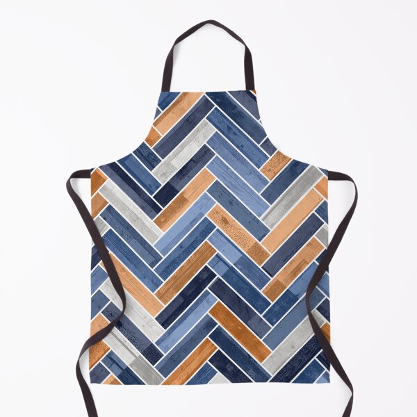 Item preview, Herringbone Pattern in Navy Blue and Orange designed and sold by Jared Davies.