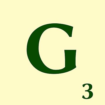 Imagen de la obra Fitxa de Scrabble de la G de 3 punts de fgrdisseny