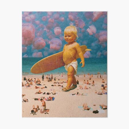 Baby surfer Art Board Print