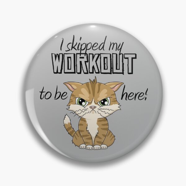 Item preview, Skipped my workout striped cat funny design designed and sold by ARTemyzz.