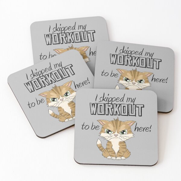 Item preview, Skipped my workout striped cat funny design designed and sold by ARTemyzz.
