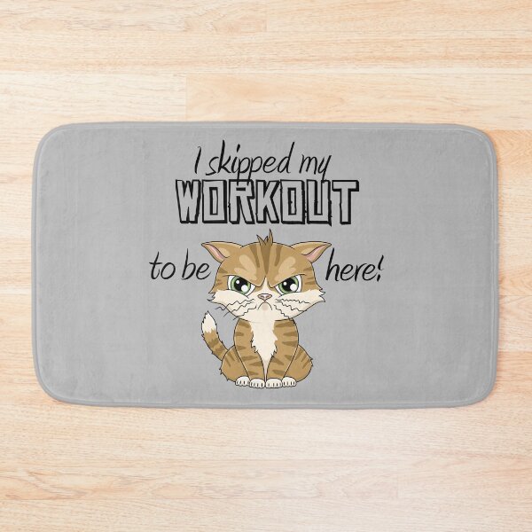 Item preview, Skipped my workout striped cat funny design designed and sold by ARTemyzz.