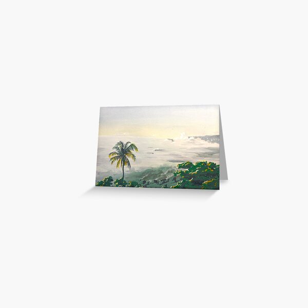 Item preview, Jamaica Watercolor Landscape designed and sold by Katie Kuzin.
