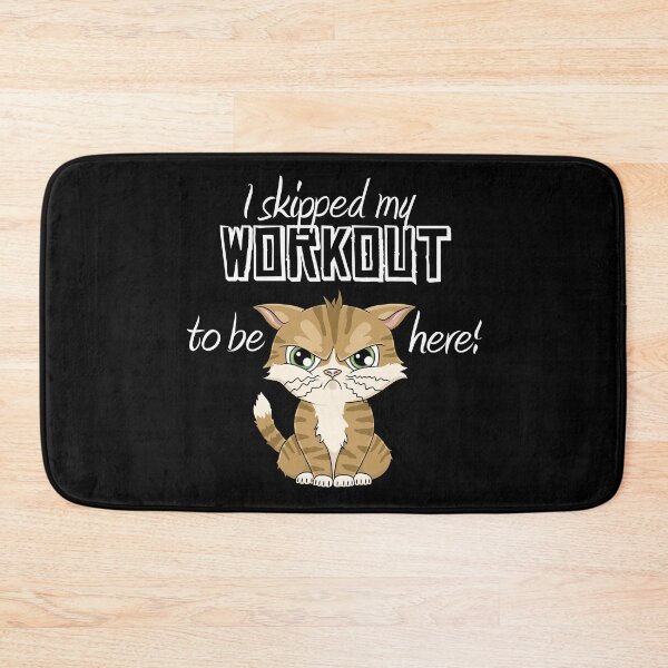 Item preview, Skipped my workout red cute cat fitness design designed and sold by ARTemyzz.