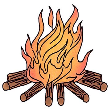 Artwork thumbnail, burning camp fire by andilynnf