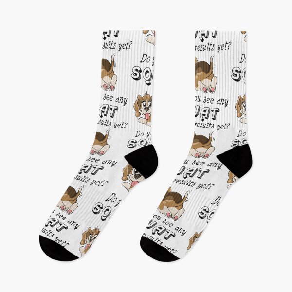 Item preview, Squat results beagle cute dog workout design designed and sold by ARTemyzz.