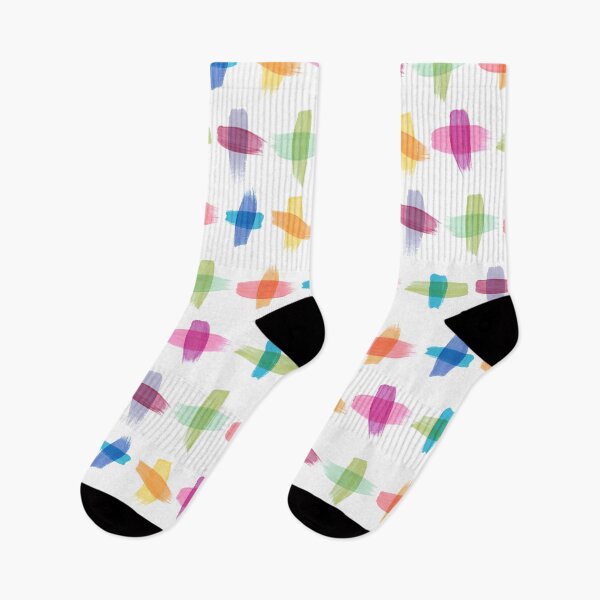 Item preview, Colorful Watercolor Brush Stroke Crosses | Pattern designed and sold by Menega  Sabidussi.
