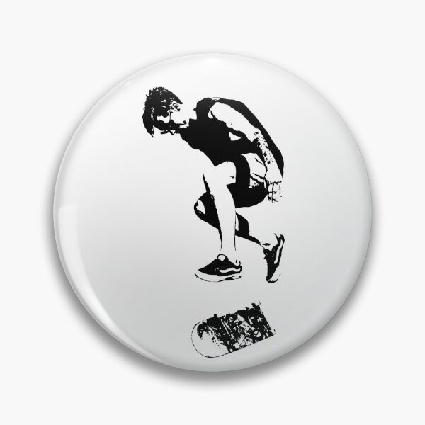 Item preview, Stencil art of a skateboard kickflip designed and sold by graphicassault.