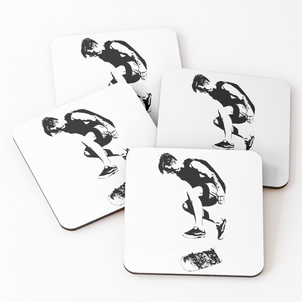 Item preview, Stencil art of a skateboard kickflip designed and sold by graphicassault.