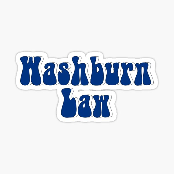 "Washburn Law" Sticker for Sale by eammmmmm Redbubble