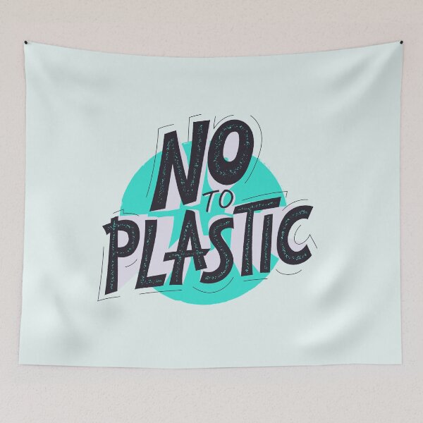 Item preview, no to plastic designed and sold by DareRabbit.