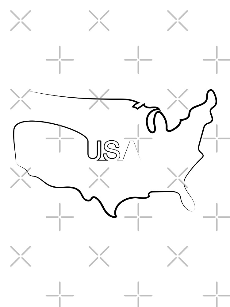 Póster Mapa De Estados Unidos Arte De Una Línea Artista De Una Línea Arte Minimalista 3324