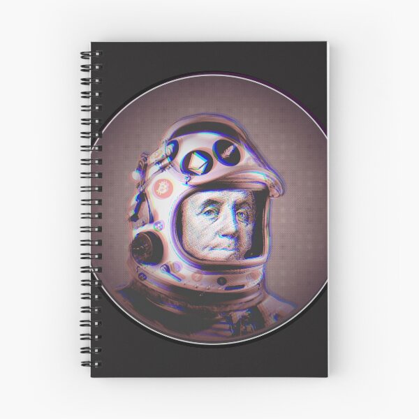 Item preview, Crypto Benjamin | Cyber Space Astronaut Miner | Vintage | Glitch designed and sold by spinolator.