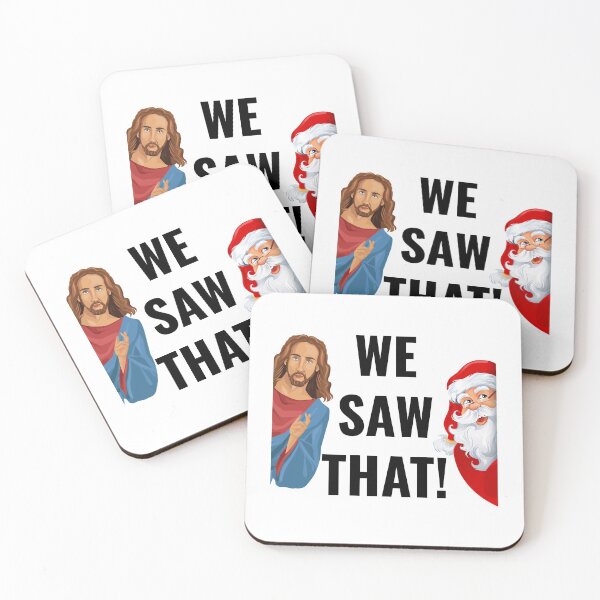 Item preview, Peeping Jesus And Santa Meme, We Saw That designed and sold by Maria Garcia.