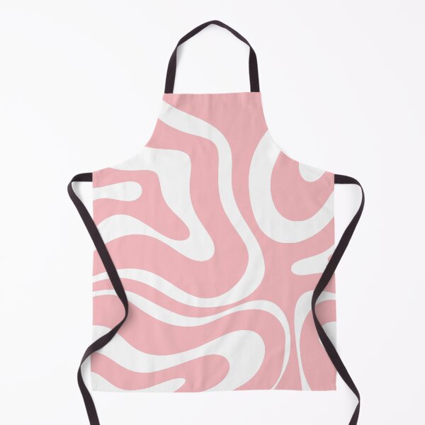 Item preview, Retro Modern Liquid Swirl Abstract Pattern Square in Blush Pink and White designed and sold by kierkegaard.