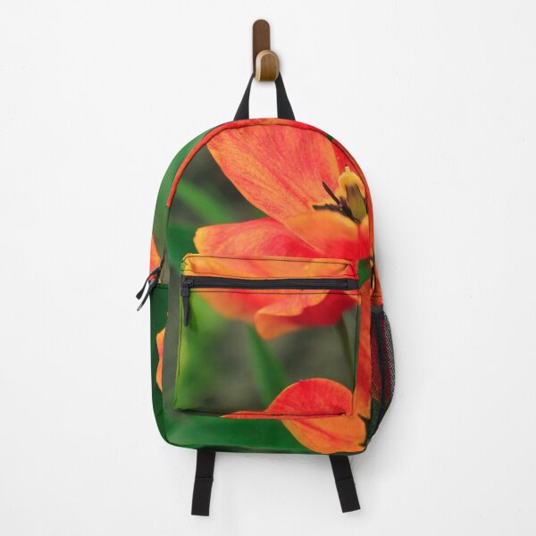 Aperçu de l'œuvre Tulipes orange sur fond de nature créée et vendue par olena2552.