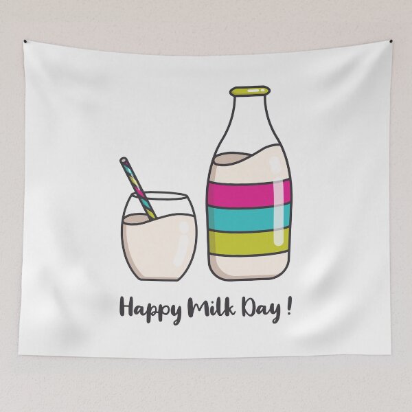 Item preview, Happy Milk Day | Pink Green | White designed and sold by Wintre2.
